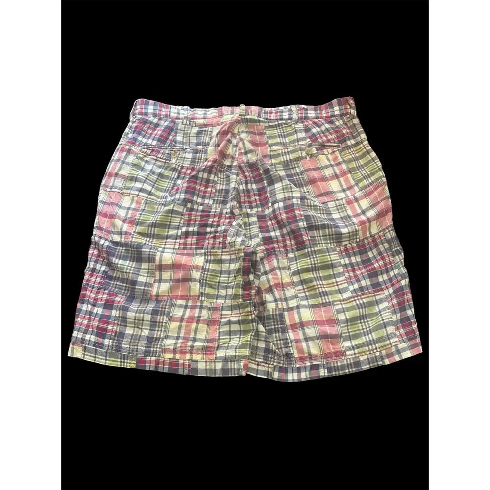 Polo by Ralph Lauren Shorts-Men Sz 35-Madras Plaid-1037